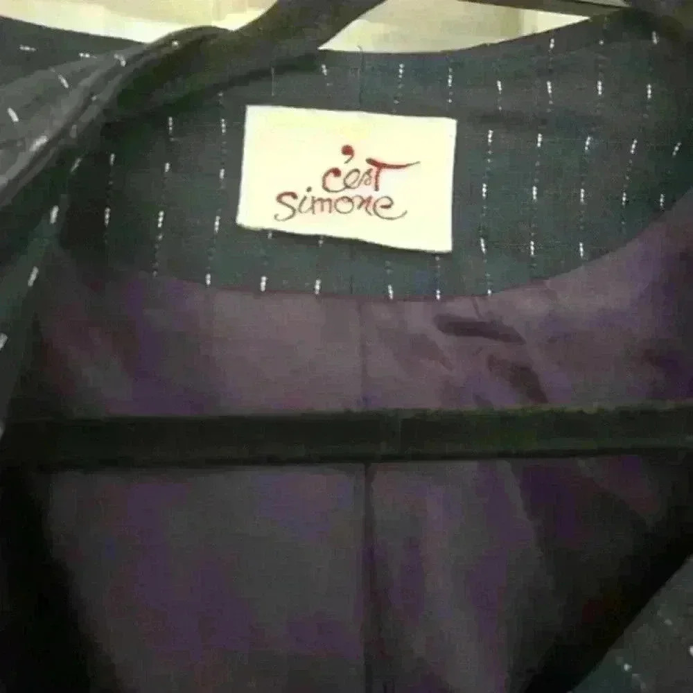 C'est Simone Saks Fifth Avenue Elegant European Style Suit,Size 14 - Picture 7 of 8